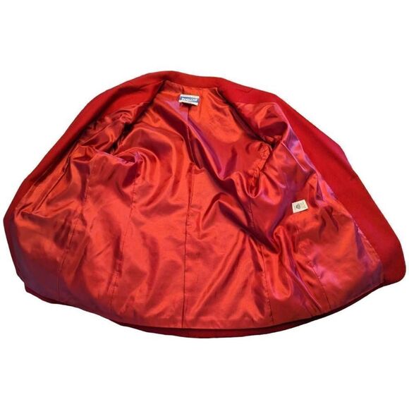 Pendleton Red Blazer Vintage Women's Size 6 Petite‎ 100% Virgin Wool Career Work - Picture 8 of 14